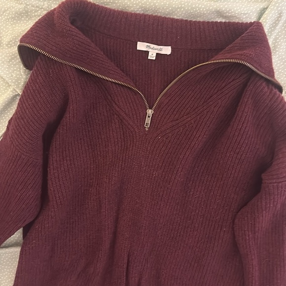 Madewell Ribbed Half-Zip Sweater Dress - Picture 6 of 7